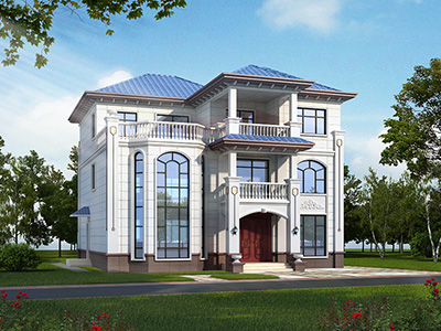 三層歐式別墅設計圖紙全套BZ3663-簡歐風格